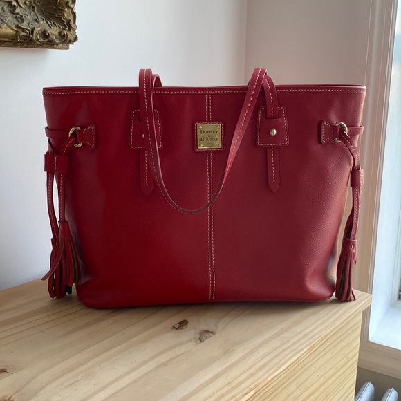 Dooney & Bourke Bags Dooney Bourke Red Leather Tote Poshmark